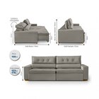 Sofá Prime 5 Lugares, Retrátil, Reclinável, 2,90m Com Molas Y