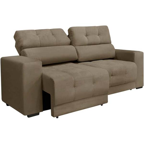 Sofá Prius New 3 Lugares - Mobisul - Tabaco