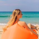 Sofá Puff Air Bag Inflável Para Camping Vg+ Laranja