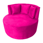 Sofá Puff Chaise Redondo Barcelona  Rosa Pink Dimazza Móveis