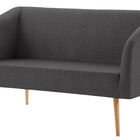Sofa Puk Grafite Base Palito 2 Lugares - 50418 Sun House