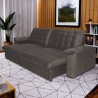 Sofá Pullman Retrátil 230cm Platinum Tabaco
