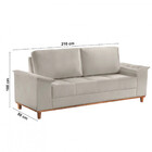 Sofá Ravena Linho 03 Lugares D28 Meu Sofá Online