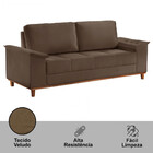 Sofá Ravena Veludo 03 Lugares D28 Meu Sofá Online