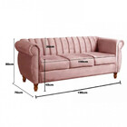 Sofá Realeza Decorativo 3 Lugares Chesterfield Colonial Retrô