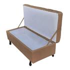 Sofá Recamier Bau Bia 80cm Suede Capuccino - Malessa Decor