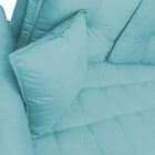 Sofá Recamier Cancun 160 Cm Suede Azul Turquesa Pés Acrílico
