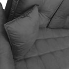 Sofá Recamier Cancun 180 Cm Suede Preto Pés Acrílico Cromado