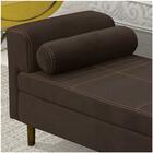 Sofá Recamier Queen Turim 160cm Suede Taupe