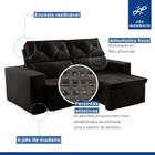 Sofá Recife 3 Lugares Retrátil E Reclinável 205cm Com Molas Y