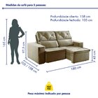 Sofá Recife 3 Lugares Retrátil E Reclinável Com Molas 180cm Y