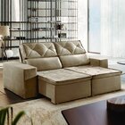 Sofá Recife 3 Lugares Retrátil E Reclinável Com Molas 180cm Y