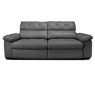 Sofá Reclinável 250cm 2 Lugares Detroit T02 Couro Matte Cinza