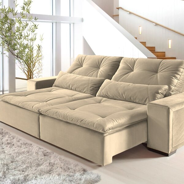 Sofá Reclinável 2 Lugares Búzios Yescasa Bege