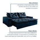 Sofá Reclinável 3 Lugares 210cm Dallas Veludo Azul Marinho