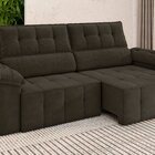 Sofá Reclinável 3 Lugares 220cm Santorini Marrom