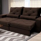 Sofá Reclinável 3 Lugares 230 Cm Nebraska Platinum Marrom