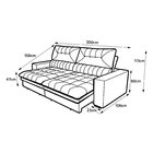 Sofá Reclinável 3 Lugares 300 Cm Gold Star Platinum Tabaco