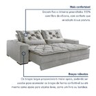 Sofá Reclinável 4 Lugares 230cm Dallas  Veludo Cinza