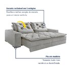 Sofá Reclinável 4 Lugares 230cm Dallas  Veludo Cinza