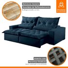 Sofá Reclinável 4 Lugares 230cm Ouro Branco Montano Estofados