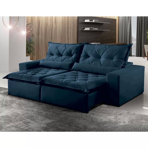 Sofá Reclinável 4 Lugares 230cm Ouro Branco Montano Estofados