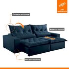 Sofá Reclinável 4 Lugares 230cm Ouro Branco Montano Estofados