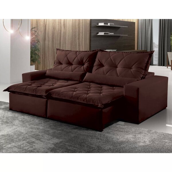 Sofá Reclinável 4 Lugares 230cm Ouro Branco Montano Estofados