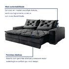 Sofá Reclinável 4 Lugares 250cm Dallas  Veludo Grafite