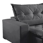 Sofá Reclinável 4 Lugares 250cm Ouro Branco  Veludo Grafite