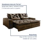 Sofá Reclinável 4 Lugares 290cm Dallas  Veludo Marrom