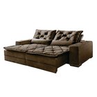 Sofá Reclinável 4 Lugares 290cm Dallas  Veludo Marrom