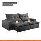 Sofá Reclinável 4 Lugares 290cm Ouro Branco  Veludo Grafite