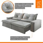 Sofá Reclinável 4 Lugares 290cm Trento Montana Estofados Velu