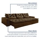 Sofá Reclinável 5 Lugares 320cm Dallas Veludo   Veludo Marrom