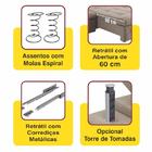 Sofá Reclinável E Retrátil 3 Lugares Em Suede Milão Bege Esto