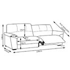 Sofá Reclinável Elétrico 3 Lugares Sala De Estar 220cm Guiana