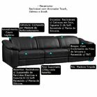 Sofá Reclinável Elétrico 3 Lugares Sala De Estar 295cm Agnes