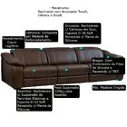 Sofá Reclinável Elétrico 3 Lugares Sala De Estar 295cm Agnes