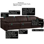 Sofá Reclinável Elétrico 3 Lugares Sala De Estar 295cm Agnes