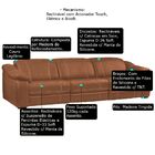 Sofá Reclinável Elétrico 3 Lugares Sala De Estar 295cm Agnes