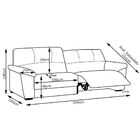 Sofá Reclinável Elétrico 4 Lugares Sala De Estar 254cm Guiana