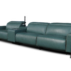 Sofá Reclinável Elétrico De Couro Legend Com Itable E Luminár