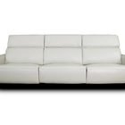 Sofá Reclinável Elétrico De Couro Legend Off White- Mempra (3