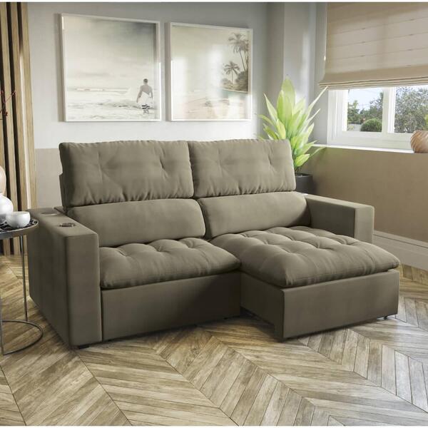 Sofá Reclinável Legend Com Caixa De Som Kappesberg - Cappuci