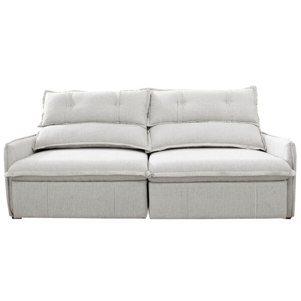 Sofá Reclinável Moana 2,20 Metros Em Linho Possui 5 Níveis De