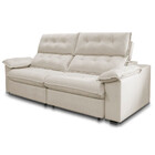 Sofá Reclinável Salinas 2,45 Metros Veludo Gralha Azul