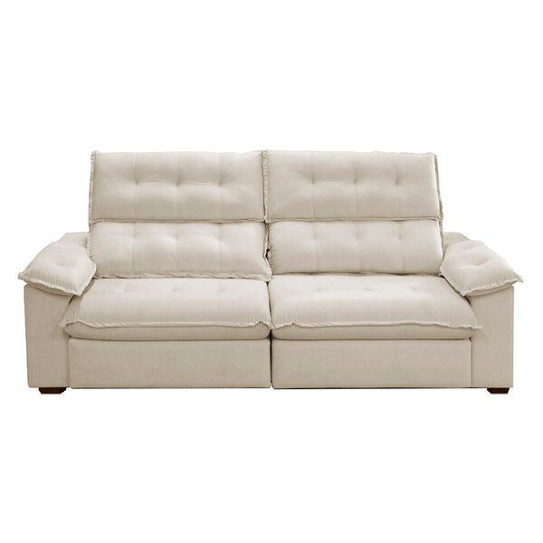 Sofá Reclinável Salinas 2,45 Metros Veludo Gralha Azul