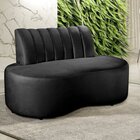 Sofá Redondo Curvo Orgânico Namoradeira Doha Preto