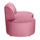 Sofá Redondo Curvo Orgânico Namoradeira Doha Rosa